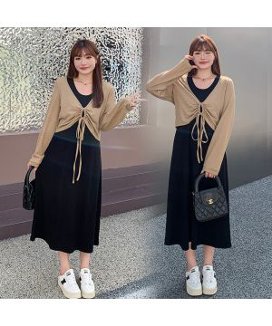 Cardigan dây buộc trước bụng 3305