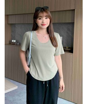 Áo thun tay ngắn tay Ice Silk rộng vai 3269