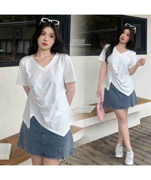 Áo thun kiểu cỡ lớn V-neck 3262
